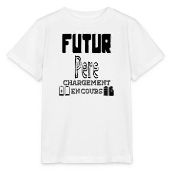 Futur Père Chargement En Cours - T-shirt bio MINI CREATOR Stanley/Stella Enfant - blanc - Devant - Maike (125cm)