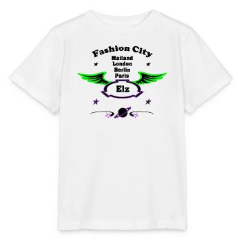 Fashion_City - T-shirt bio MINI CREATOR Stanley/Stella Enfant - blanc - Devant - Maike (125cm)