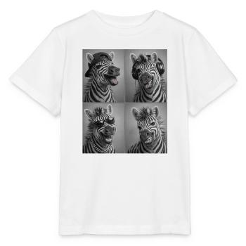 Zebra - Stanley/Stella Kinder T-Shirt MINI CREATOR  - Weiß - Vorne - Maike (125cm)