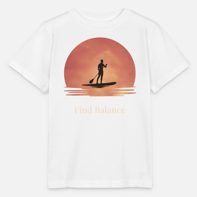 Sunset SUP – Ruhe auf dem Wasser - Stanley/Stella Kinder T-Shirt MINI CREATOR  - Weiß