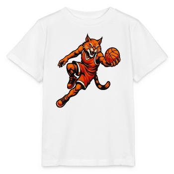 Basketball Tiger Rampage - Stanley/Stella MINI CREATOR Kids’ T-Shirt - white - Front - Maike (125cm)