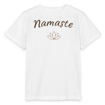 Namaste-Lotus-Bilanz - Stanley/Stella Kinder T-Shirt MINI CREATOR  - Weiß - Vorne - Maike (125cm)