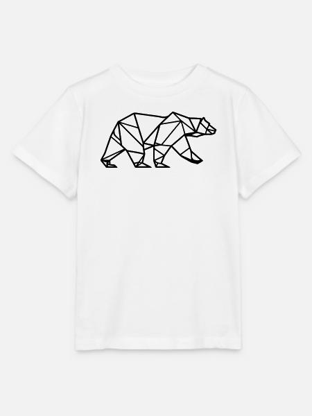 Eisbär Polar Bär Polygon Symbol - Stanley/Stella Kinder T-Shirt MINI CREATOR - Weiß