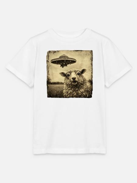 UFO Besuch auf der Weide - Stanley/Stella Kinder T-Shirt MINI CREATOR  - Weiß