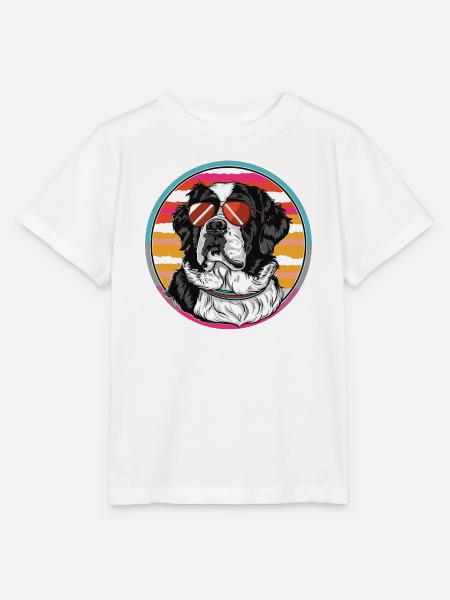 Sonnenhund im Retro-Sommer - Stanley/Stella Kinder T-Shirt MINI CREATOR  - Weiß