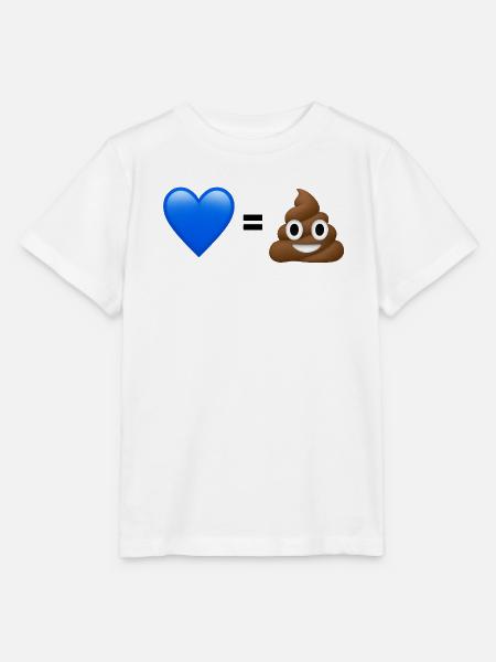 AfD ist Kacke - 💙 = 💩 (Bright Design) - Stanley/Stella Kinder T-Shirt MINI CREATOR  - Weiß