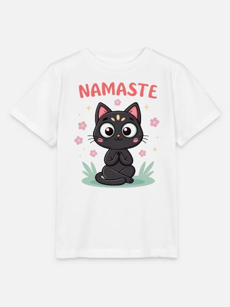 Namaste Chat Zen - Stanley/Stella Kinder T-Shirt MINI CREATOR - Weiß