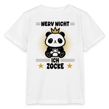 Ne t’énerve pas ! Je joue - T-shirt bio MINI CREATOR Stanley/Stella Enfant - blanc - Devant - Maike (125cm)
