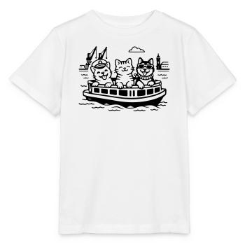 Harbour Cats Dogs Harbour Cruise Hamburg - Stanley/Stella MINI CREATOR Kids’ T-Shirt - white - Front - Maike (125cm)