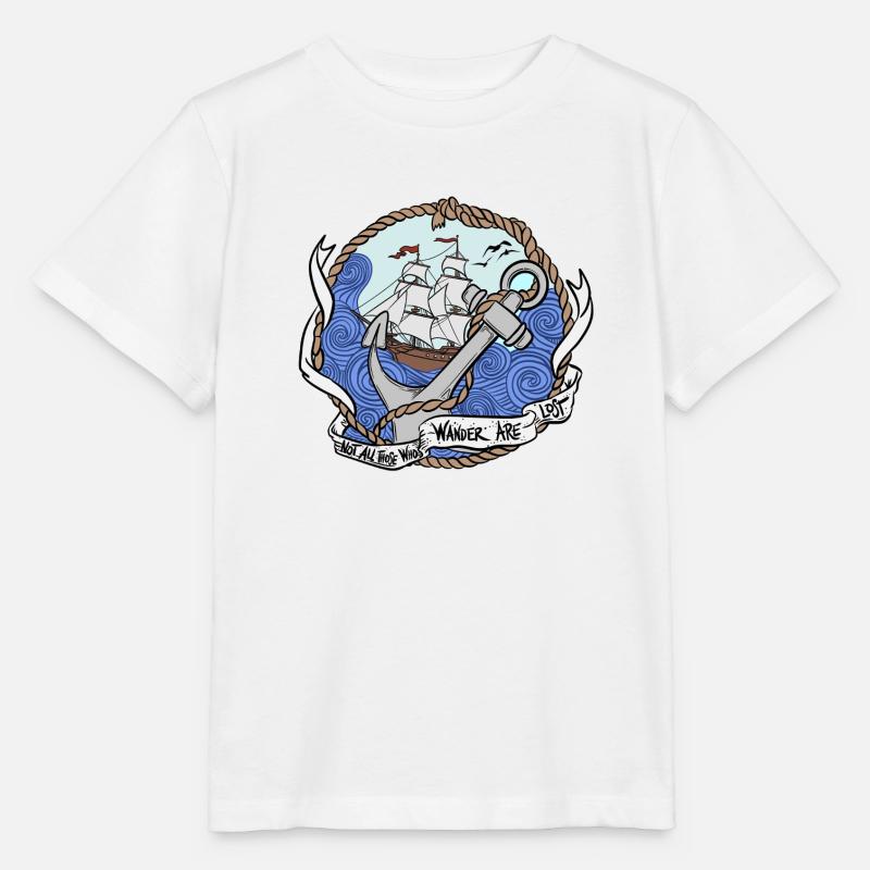 Kapitänsanker auf stürmischer See - Stanley/Stella Kinder T-Shirt MINI CREATOR - Weiß