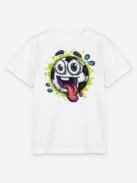 Lachender Ball Zunge Splash - Stanley/Stella Kinder T-Shirt MINI CREATOR - Weiß