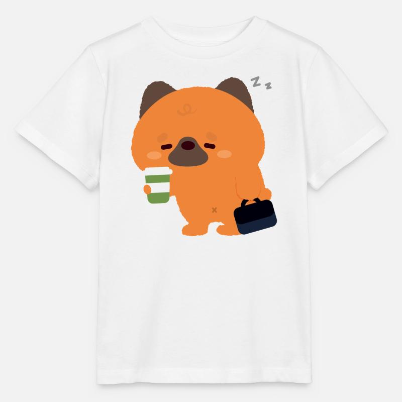 Schläfriger Deutscher Schäferhund-Kaffee - Stanley/Stella Kinder T-Shirt MINI CREATOR  - Weiß