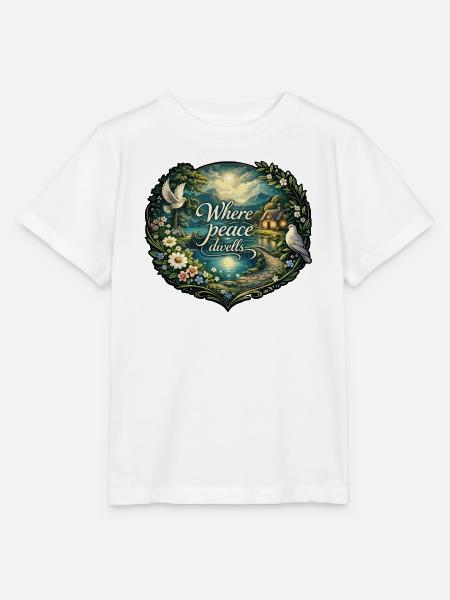 Wo Frieden wohnt - Stanley/Stella Kinder T-Shirt MINI CREATOR  - Weiß