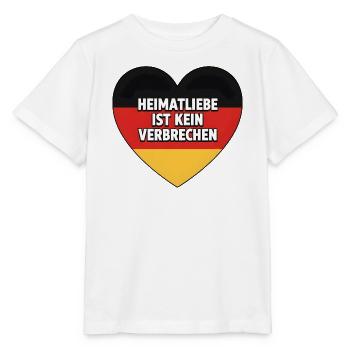 L’amour de la patrie n’est pas un crime - T-shirt bio MINI CREATOR Stanley/Stella Enfant - blanc - Devant - Maike (125cm)