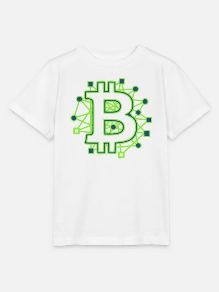 Bitcoin Platine Circuit Tech Krypto - Stanley/Stella Kinder T-Shirt MINI CREATOR  - Weiß