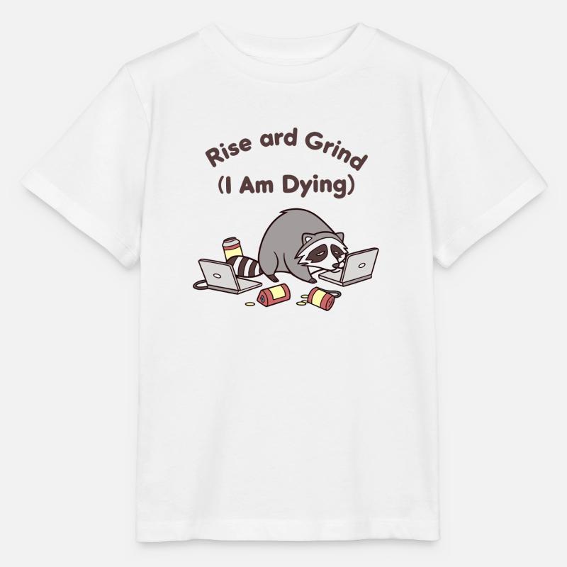 Debout Travailler et Grinder Raton Laveur - T-shirt bio MINI CREATOR Stanley/Stella Enfant - blanc