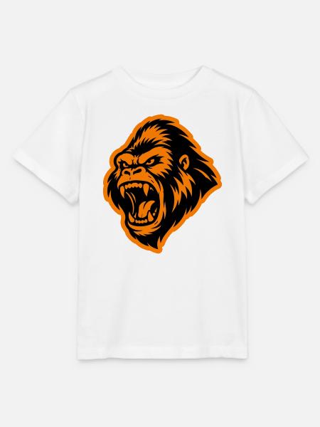 Gorilla Kopf - Stanley/Stella Kinder T-Shirt MINI CREATOR  - Weiß