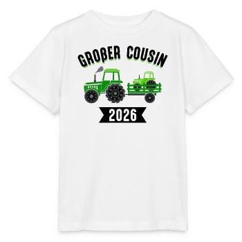 Annonce du bébé grossesse du grand cousin en 2026 - T-shirt bio MINI CREATOR Stanley/Stella Enfant - blanc - Devant - Maike (125cm)