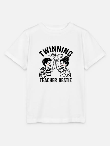 Partnerschaft mit meiner besten Lehrerin - Stanley/Stella Kinder T-Shirt MINI CREATOR - Weiß
