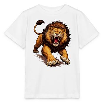 Fierce Lion Comic - Stanley/Stella MINI CREATOR Kids’ T-Shirt - white - Front - Maike (125cm)