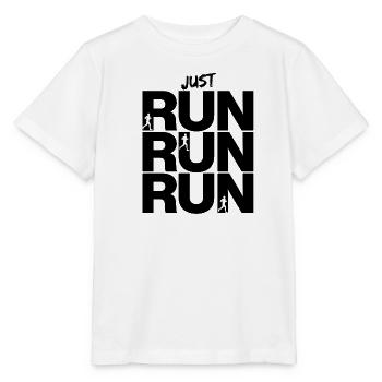 JUST RUN RUN RUN – GO! - Stanley/Stella MINI CREATOR Kids’ T-Shirt - white - Front - Maike (125cm)
