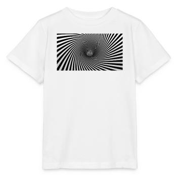 Hypnotische Schwarz-Weiß-Spirale - Stanley/Stella Kinder T-Shirt MINI CREATOR  - Weiß - Vorne - Maike (125cm)