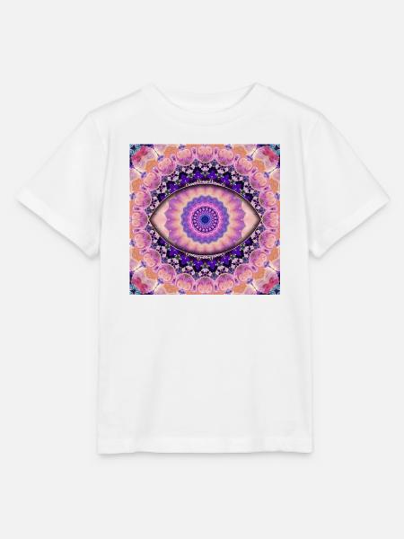 Kaleidoskopisches Augenmandala - Stanley/Stella Kinder T-Shirt MINI CREATOR - Weiß