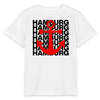 HAMBOURG ANKER, HAFEN, MOIN, ELBE, HAMBURGLIEBE - T-shirt bio MINI CREATOR Stanley/Stella Enfant - blanc - Devant - Maike (125cm)