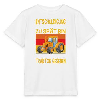 Excavator Kids Outfits Construction Site Excavator Driver - Stanley/Stella MINI CREATOR Kids’ T-Shirt - white - Front - Maike (125cm)