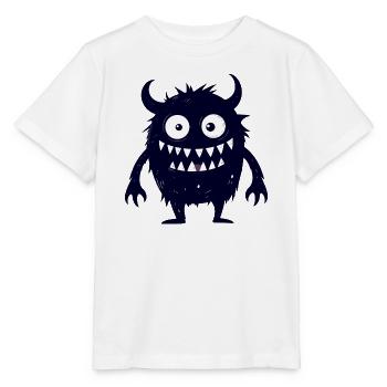 Petit monstre sombre et mignon drôle - T-shirt bio MINI CREATOR Stanley/Stella Enfant - blanc - Devant - Maike (125cm)