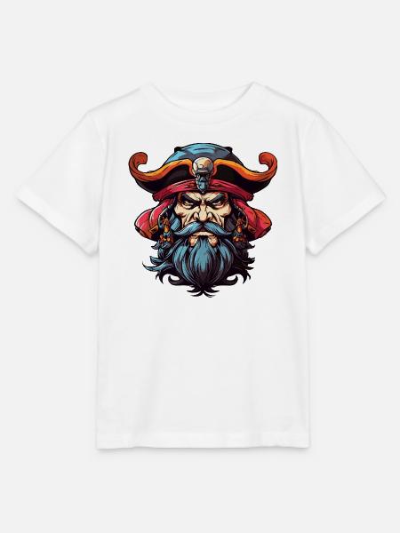 Pirat mit Bart Comic - Stanley/Stella Kinder T-Shirt MINI CREATOR - Weiß