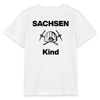 SACHSEN KIND, GLÜCK AUF! STEIGER AUF KOHLE GEBOREN - Stanley/Stella Kinder T-Shirt MINI CREATOR  - Weiß - Vorne - Maike (125cm)