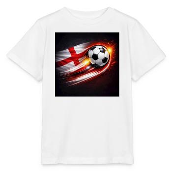 Flying football with flag breeze - Stanley/Stella MINI CREATOR Kids’ T-Shirt - white - Front - Maike (125cm)