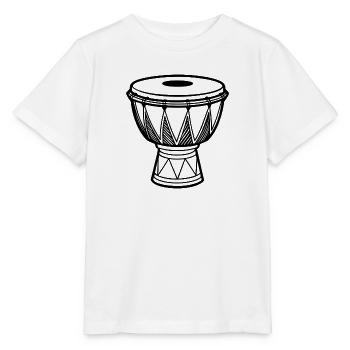 Afrika-Trommel - Stanley/Stella Kinder T-Shirt MINI CREATOR  - Weiß - Vorne - Maike (125cm)