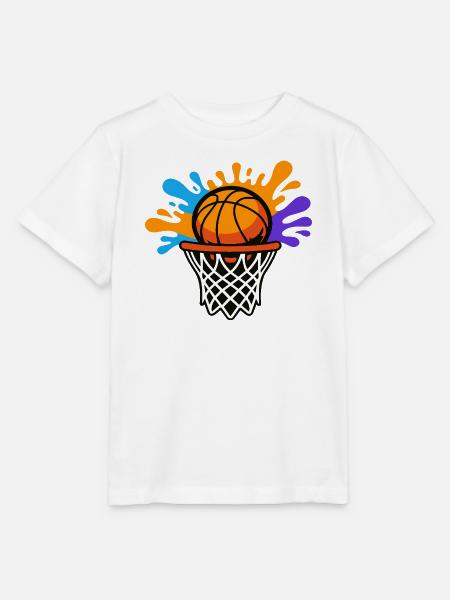Basketball Splash Dunk Grafikdesign - Stanley/Stella Kinder T-Shirt MINI CREATOR  - Weiß