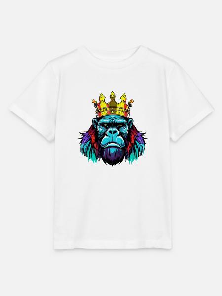 Gorilla Neon Krone - Stanley/Stella Kinder T-Shirt MINI CREATOR - Weiß