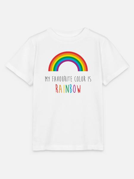 Mein Lieblingsregenbogen - Stanley/Stella Kinder T-Shirt MINI CREATOR - Weiß