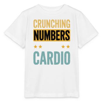 Crunching Numbers - Cardio Financial Humor - Stanley/Stella MINI CREATOR Kids’ T-Shirt - white - Front - Maike (125cm)