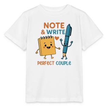 Note & Write Perfect Couple - Stanley/Stella Kinder T-Shirt MINI CREATOR  - Weiß - Vorne - Maike (125cm)