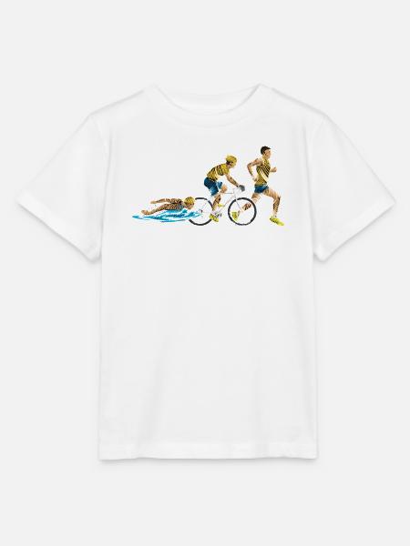 Triathlonstaffel: Schwimmen-Rad-Laufen - Stanley/Stella Kinder T-Shirt MINI CREATOR - Weiß
