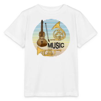 Musikinstrumente - Stanley/Stella Kinder T-Shirt MINI CREATOR  - Weiß - Vorne - Maike (125cm)