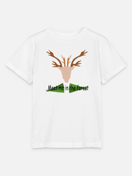 Meet_me_in_the_forest - Stanley/Stella Kinder T-Shirt MINI CREATOR  - Weiß