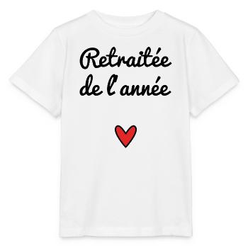 RETRAITEE. RETRAITE. RETRAITEE. RETRAITE - T-shirt bio MINI CREATOR Stanley/Stella Enfant - blanc - Devant - Maike (125cm)