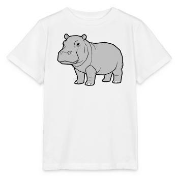 Hippopotamus Debout Zoo d’Animaux Debout - T-shirt bio MINI CREATOR Stanley/Stella Enfant - blanc - Devant - Maike (125cm)