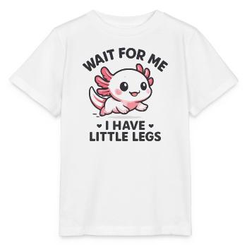 Axolotl disant un mème Humour Petites jambes drôles - T-shirt bio MINI CREATOR Stanley/Stella Enfant - blanc - Devant - Maike (125cm)
