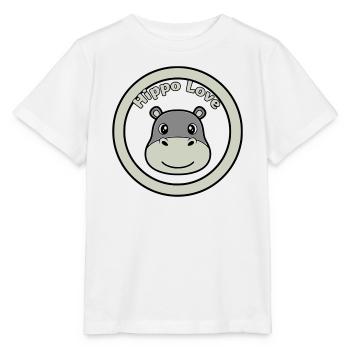 Hippo Love Hippo Logo Badge - T-shirt bio MINI CREATOR Stanley/Stella Enfant - blanc - Devant - Maike (125cm)