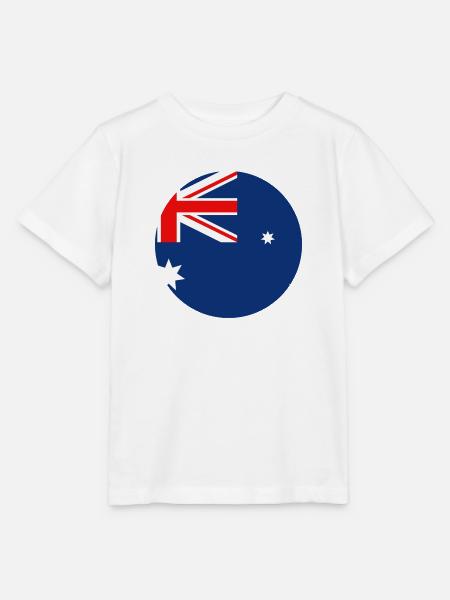 Australische Flaggenrunde - Stanley/Stella Kinder T-Shirt MINI CREATOR - Weiß