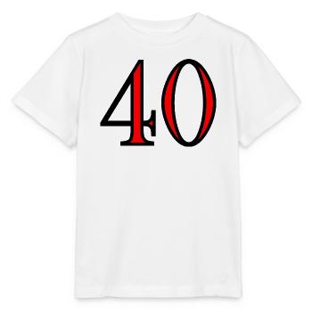 40. 40 YEARS. 40th ANNIVERSARY. 40 YEARS ANNIVERSARY. - Stanley/Stella MINI CREATOR Kids’ T-Shirt - white - Front - Maike (125cm)