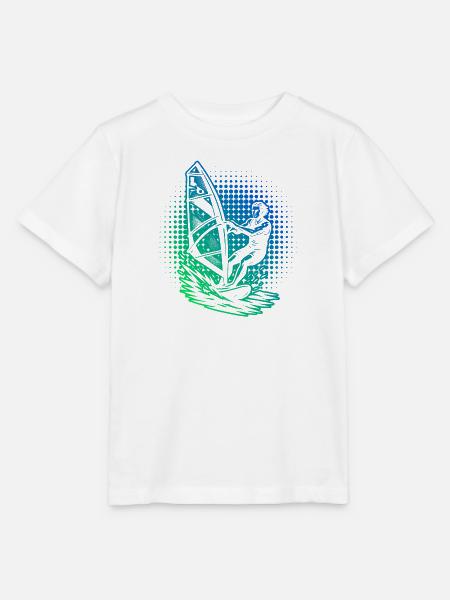 Kompaktes Windsurfing Design für Windsurf - Stanley/Stella Kinder T-Shirt MINI CREATOR  - Weiß