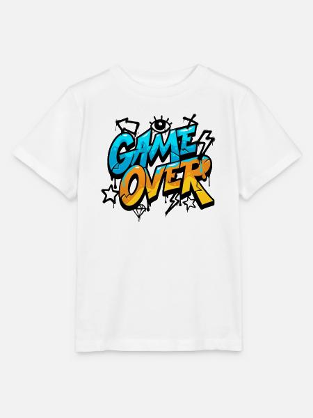 Game Over Graffiti Splash Tee - Stanley/Stella Kinder T-Shirt MINI CREATOR  - Weiß